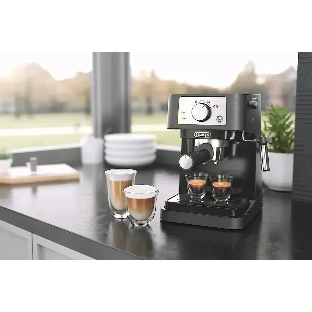 Manual Espresso Machine Coffee Maker Latte & Cappuccino Maker & Stainless Steel Milk Frothing Pitcher Kitchen Appliances Home