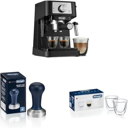 Manual Espresso Machine Coffee Maker Latte & Cappuccino Maker & Stainless Steel Milk Frothing Pitcher Kitchen Appliances Home