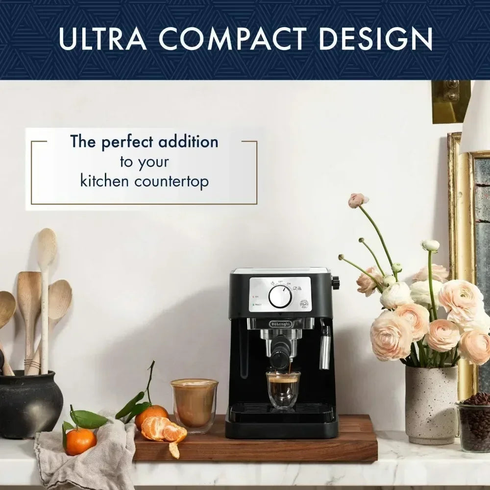 Manual Espresso Machine Coffee Maker Latte & Cappuccino Maker & Stainless Steel Milk Frothing Pitcher Kitchen Appliances Home